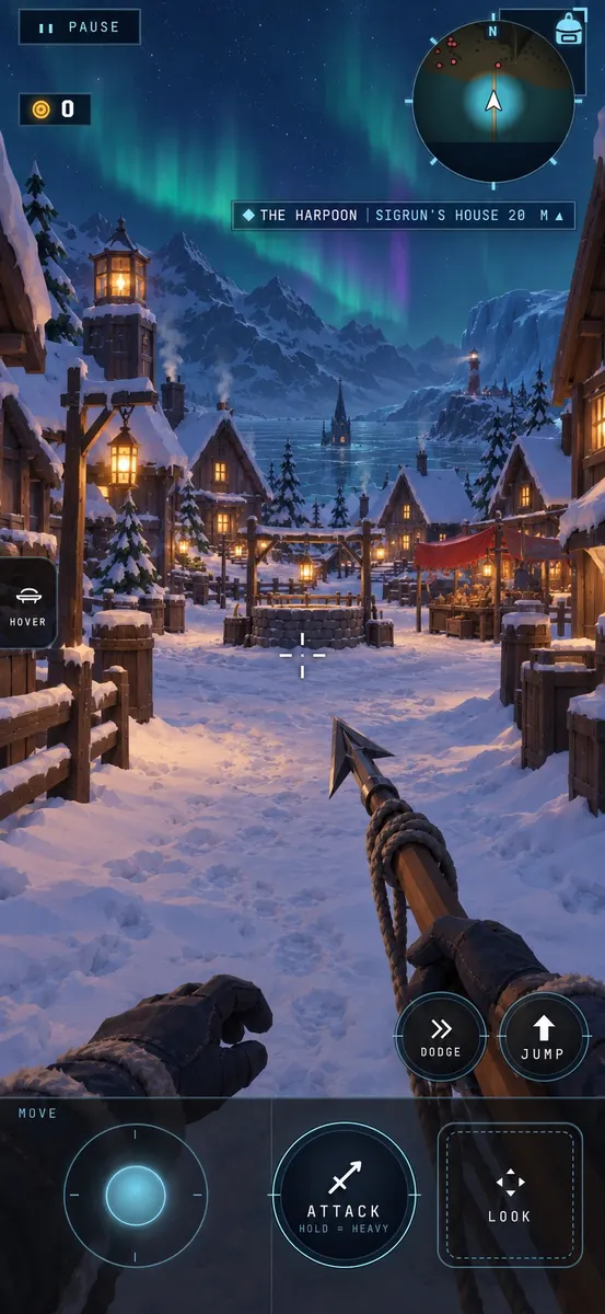 First-person view of the village